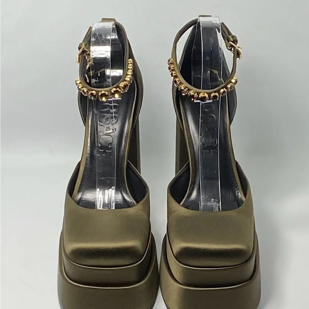 Versace Satin Platform Pumps size 40 - Picture 3 of 14